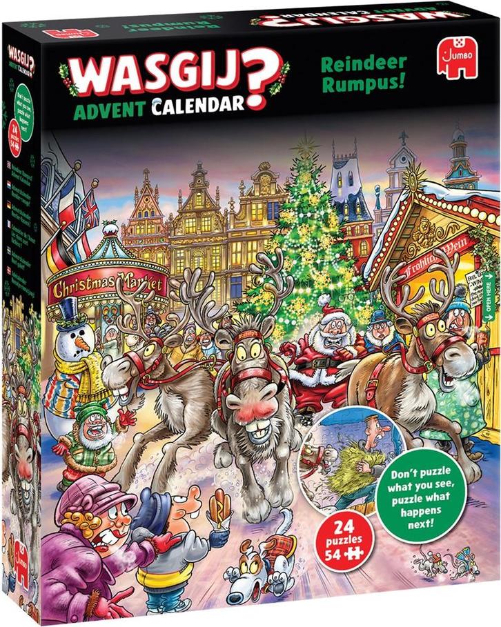 Wasgij - Adventskalender 2025 Puzzel (24x50 stukjes) | Jumbo, Hobby en Vrije tijd, Denksport en Puzzels, Nieuw, Verzenden