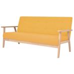 vidaXL Driezitsbank stof geel, Verzenden, 150 tot 200 cm, Stof, Driepersoons