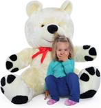 Grote knuffelbeer wit zwart 120 cm XL, Kinderen en Baby's, Speelgoed | Knuffels en Pluche, Ophalen of Verzenden, Nieuw