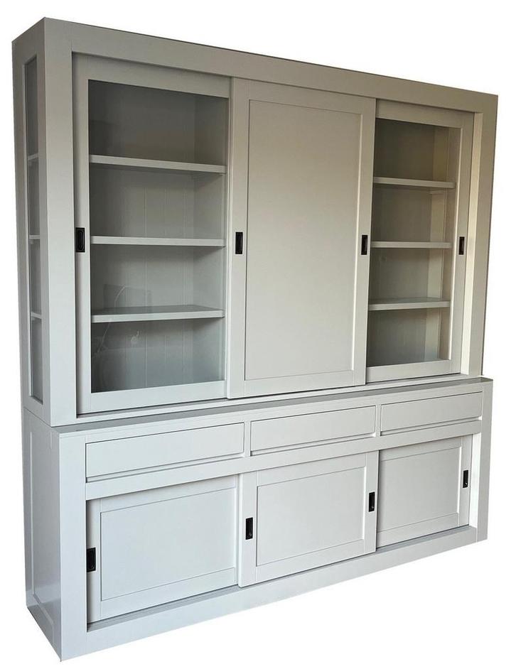 Buffetkast zijdegrijs Schagen 240 x 240m dichte middendeur, Huis en Inrichting, Kasten | Buffetkasten, Ophalen of Verzenden