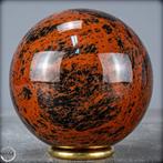 Zeer zeldzame mahonie-obsidiaan Bol, uit Mexico- 801.74 g, Verzamelen, Mineralen en Fossielen