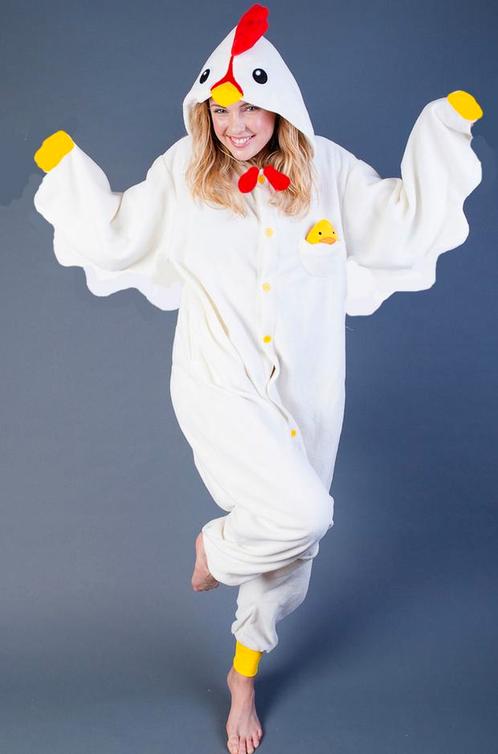 Onesie Kip Pak L-XL Kippenpak Kostuum Wit Ei Hen Hennenpak J, Kleding | Heren, Carnavalskleding en Feestkleding, Kleding, Nieuw
