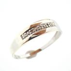 8 Krt. Rijring met diamant (solitair ring, gouden ring), Ophalen of Verzenden, Goud, Met edelsteen