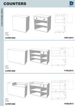 witte glossy toonbank 100 cm breed met lade tbv kassa, Zakelijke goederen, Kantoor en Winkelinrichting | Winkel en Inventaris