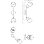 LED Plafondspot - Trion Arona - E14 Fitting - 2-lichts -, Ophalen of Verzenden, Nieuw, Plafondspot of Wandspot, Led
