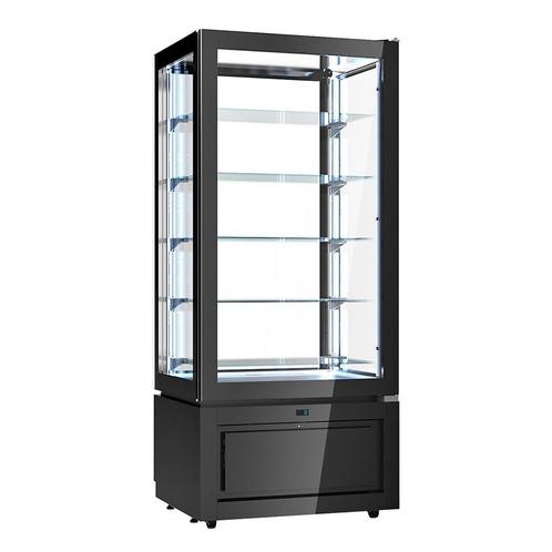 GGM Gastro | Panoramische vitrine - 457 liter - 800mm - 5 |, Witgoed en Apparatuur, Koelkasten en IJskasten, 140 tot 160 cm, Verzenden