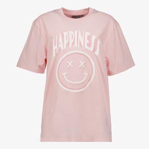 TwoDay dames T-shirt roze met smiley maat S - Nu met korting