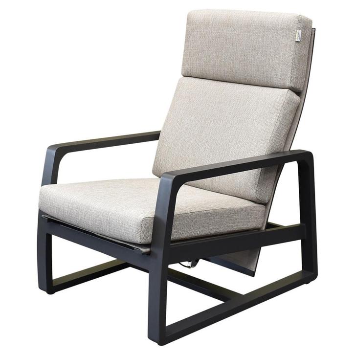 Angelo lounge tuinstoel verstelbaar antraciet, Tuin en Terras, Tuinstoelen, Nieuw, Aluminium, Ophalen of Verzenden