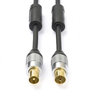 Coax kabel - Nedis - 10 meter (Digitaal, 90 dB), Computers en Software, Pc- en Netwerkkabels, Nieuw, Verzenden