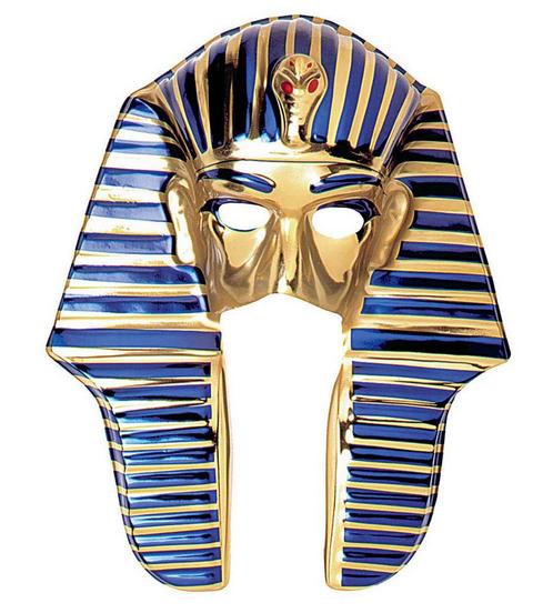Blauw Gouden Masker Egyptisch, Hobby en Vrije tijd, Feestartikelen, Nieuw, Verzenden
