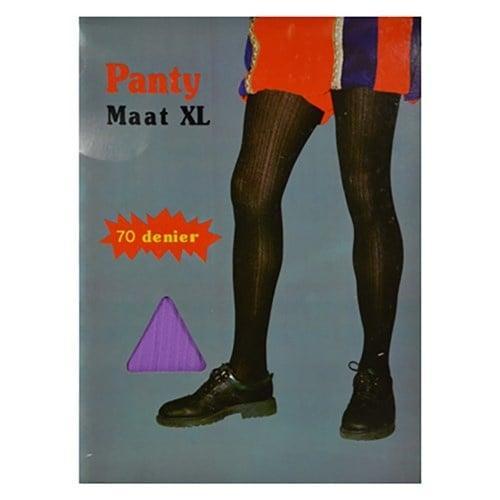 Pietenpanty Rib Paars 70 Denier XL, Hobby en Vrije tijd, Feestartikelen, Nieuw, Verzenden