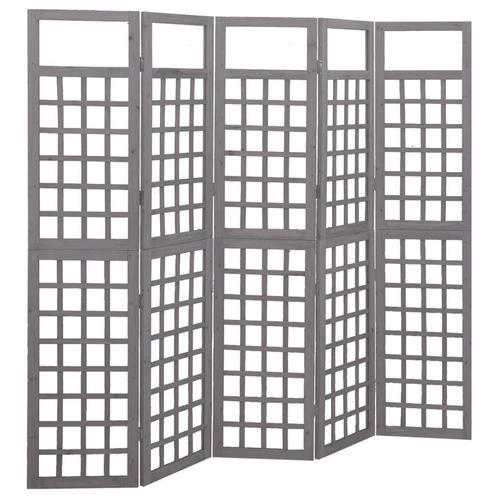 Kamerscherm 201,5cm Grijs - Retourdeal - 35% Korting!, Huis en Inrichting, Woonaccessoires | Kamerschermen, Nieuw, Ophalen of Verzenden