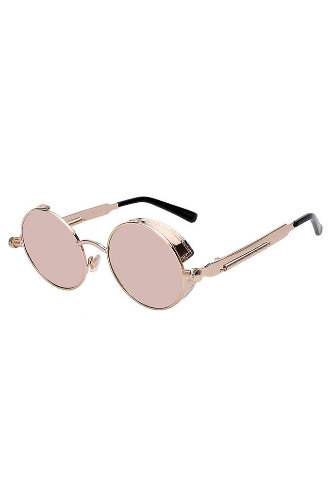 Ronde Zonnebril Steampunk Vintage Roségoud Montuur Rond Rosé, Sieraden, Tassen en Uiterlijk, Zonnebrillen en Brillen | Dames, Roze