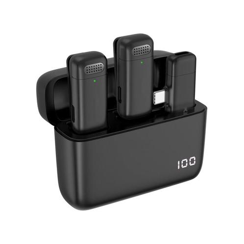 Draadloze Microfoon - USB Type-C - 2x Microfoon + 1x, Muziek en Instrumenten, Microfoons, Nieuw, Verzenden