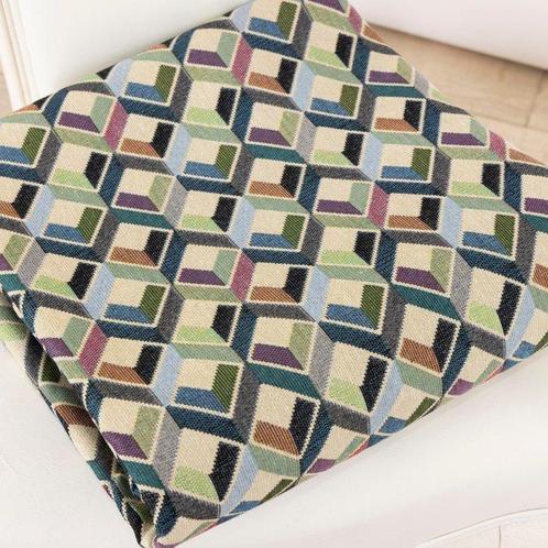 Gobelinstof Geometrisch ruitpatroon - Textiel - 270 cm - 280, Antiek en Kunst, Antiek | Kleden en Textiel