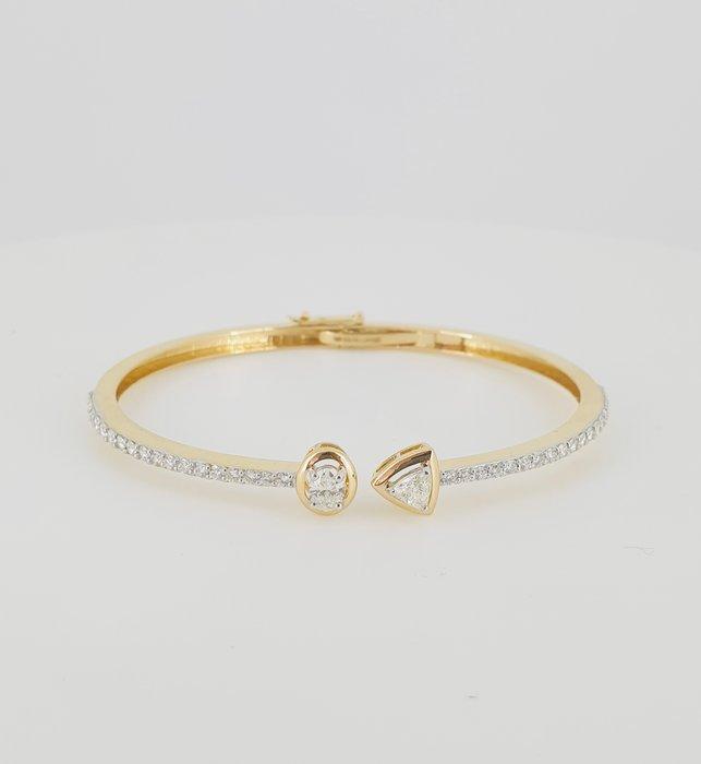 Armband - 18 karaat Geel goud, Gepolijst rhodium - 1.38ct., Sieraden, Tassen en Uiterlijk, Armbanden