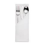 Band servet wit | 10 stuks | 100% kartoen | 55x55cm Mitre, Verzenden, Nieuw in verpakking