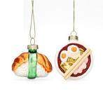 Sushi kerst ornament | Mica Decorations | Set van 2 (Glas), Verzenden, Nieuw