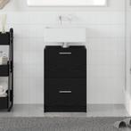 vidaXL Wastafelmeubel Zwart Eiken 40x37x59 cm Geengineerd, Huis en Inrichting, Badkamer | Badkamermeubels, Verzenden, Nieuw, Minder dan 100 cm