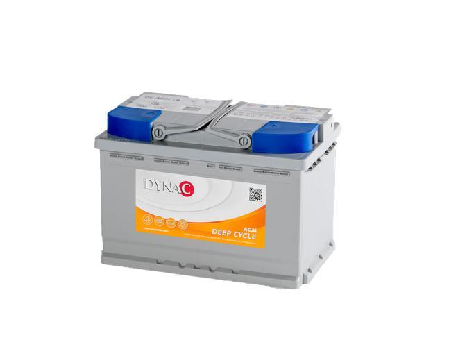 Dynac Deep Cycle AGM accu 12 volt 75 ah, Caravans en Kamperen, Camper-accessoires, Nieuw, Ophalen of Verzenden