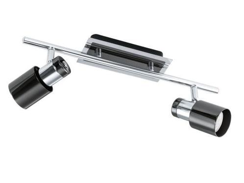Veiling - EGLO Davida 1 plafondspot nikkel-nero 2-lichts 390, Huis en Inrichting, Lampen | Spots