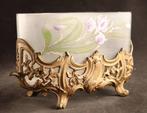 Antieke Art Nouveau - Jardinière - Glas, Metaal, Antiek en Kunst