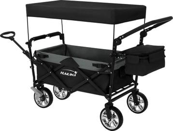 Hauki Bolderkar XXL, opvouwbaar, met dak en tas, zwart/grijs beschikbaar voor biedingen