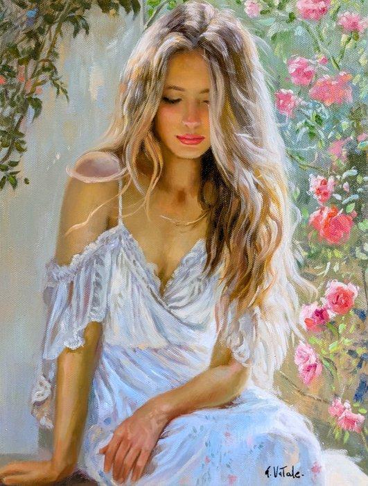 Giorgio Vitale (XX-XXI) - Sussurri destate, Antiek en Kunst, Kunst | Schilderijen | Klassiek