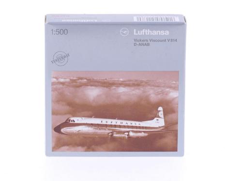 Schaal 1:500 Herpa 511780 Lufthansa Vickers Viscount V814..., Hobby en Vrije tijd, Modelbouw | Vliegtuigen en Helikopters, Zo goed als nieuw