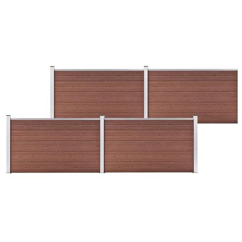 vidaXL Schutting 699x106 cm HKC bruin, Tuin en Terras, Schuttingen, Nieuw, Kunststof, 1 tot 2 meter, Verzenden
