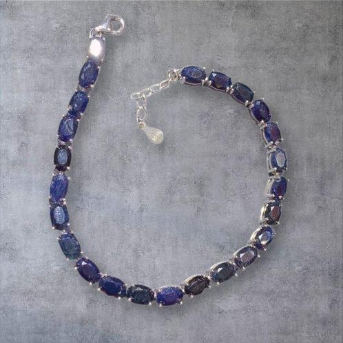 Zonder Minimumprijs - Tennis armband Zilver - 10.5ct. tw., Sieraden, Tassen en Uiterlijk, Antieke sieraden