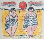 Anton Heyboer (1924-2005) - Baddames aan het strand, Antiek en Kunst