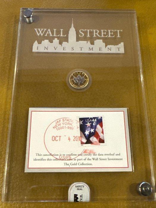 1/10 oz - Goud .999 - Wall Street - 2010 Maple Leaf - Met, Postzegels en Munten, Edelmetalen en Baren