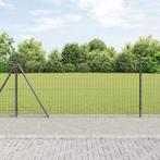 vidaXL Euro hek met 7 flanged posts 1x10 m gegalvaniseerd, Tuin en Terras, Verzenden, Nieuw, IJzer