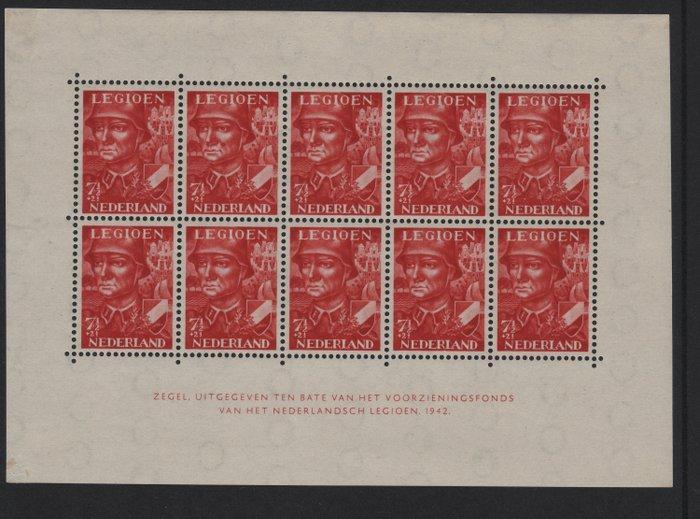 Nederland 1942 - blokken legioenzegels V402 en V403 met, Postzegels en Munten, Postzegels | Nederland