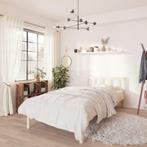 vidaXL Bedframe massief grenenhout zwart 75x190 cm, Huis en Inrichting, Slaapkamer | Bedden, Eenpersoons, Bruin, Verzenden, Nieuw
