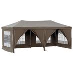 Partytent Inklapbaar 3x6m Taupe | Retourdeal | 40% Korting, Tuin en Terras, Partytenten, Opvouwbaar, Minder dan 4 meter, Nieuw