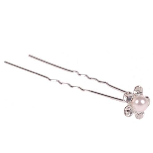 Haarsteker zilver met wit pareltje en strass NIEUW, Kleding | Dames, Trouwkleding en Trouwaccessoires, Wit, Nieuw, Ophalen of Verzenden