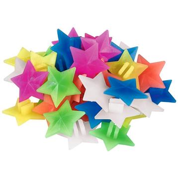 Spaakdecoratie Gekleurde Sterretjes - Glow in the Dark - 36 beschikbaar voor biedingen