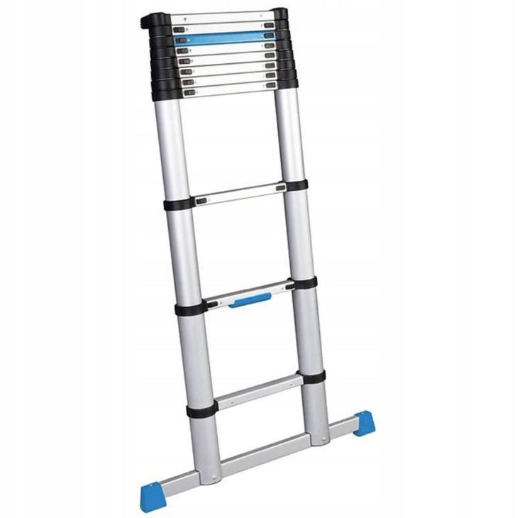 Tweedekans | Workzone Telescopische Ladder – Soft-Close –, Doe-het-zelf en Verbouw, Overige Doe-het-zelf en Verbouw, Zo goed als nieuw