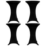 vidaXL Statafelhoes 4 st stretch Ø80 cm zwart, Verzenden, Nieuw