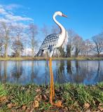 sculptuur, Metal standing heron - 112 cm - Metaal