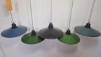 Plafondlamp - Emaille, Staal - set van 5 kleurrijke lampen, Antiek en Kunst