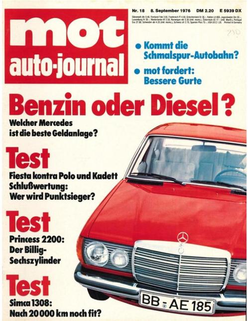 1976 MOT AUTO JOURNAL MAGAZINE 18 DUITS, Boeken, Auto's | Folders en Tijdschriften