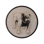 Gietijzeren bulldog plaquette (Beeldjes - Decoratie), Antiek en Kunst, Verzenden