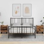 vidaXL Nachtkastje met lade 2 pcs Oud Hout en Zwart 40 x 35, Minder dan 45 cm, Verzenden, Nieuw, Minder dan 55 cm