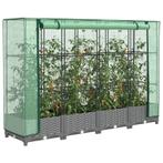 vidaXL Plantenbak verhoogd met kashoes 160x40x123 cm, Tuin en Terras, Bloembakken en Plantenbakken, Verzenden, Nieuw, Kunststof