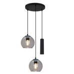 Moderne hanglamp zwart, Gianni, Huis en Inrichting, Lampen | Hanglampen, Nieuw, Ophalen of Verzenden, Glas, 75 cm of meer