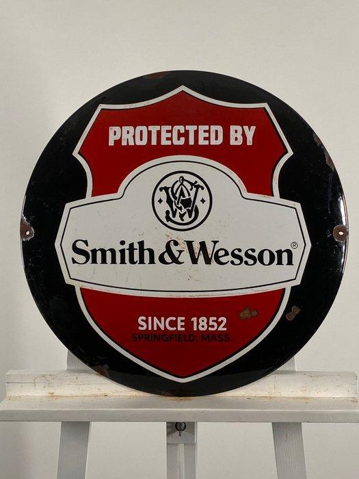 Smith & Wesson - Emaille bord - Gemaakt van 2 mm ijzer en, Antiek en Kunst, Antiek | Wandborden en Tegels