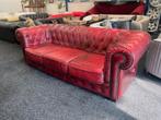 Chesterfield Vintage  Oxblood Leren 3 Zits Chesterfield Bank, Huis en Inrichting, Banken | Bankstellen, Ophalen, Gebruikt, Chesterfield